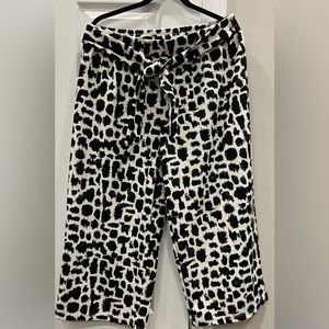Stylish Black and White Cropped Pants